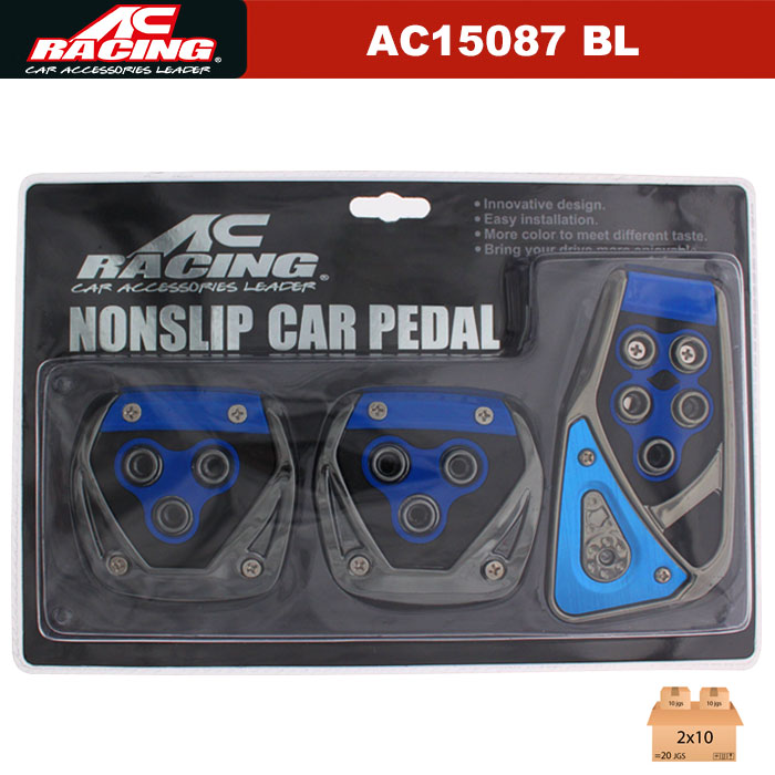 PEDALES AC RACING DE LUJO 3PCS AZUL